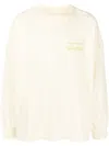 Martine Rose Embroidered Logo Long-sleeve T-shirt In Yellow