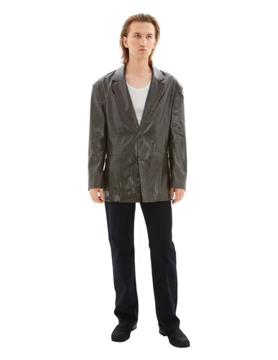 Martine Rose Empty Single Breasted Jacket In Gray