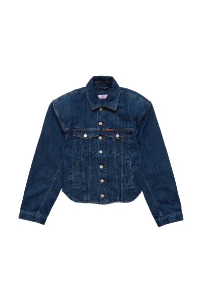 MARTINE ROSE MARTINE ROSE EXTREME SHOULDER DENIM JACKET BLUE
