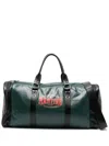 Martine Rose Extreme Sports Faux-leather Holdall Bag Black-green In Black