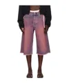 Martine Rose Faded Denim Shorts