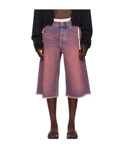 Martine Rose Faded Denim Shorts
