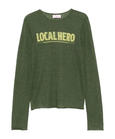 Martine Rose Fine Intarsia Sweater In Metallic