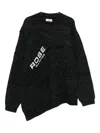 Martine Rose Fisherman-rib Sweater In Black
