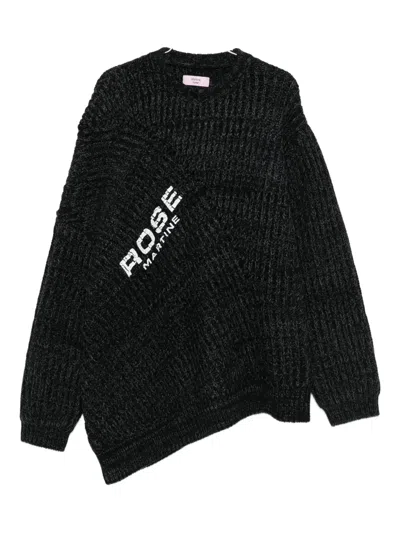 Martine Rose Fisherman-rib Sweater In Black