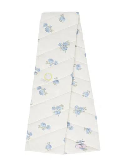Martine Rose Floral-print Scarf In White