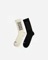 Martine Rose Fluffy Sock Mulitpack (2 Packs) In Black