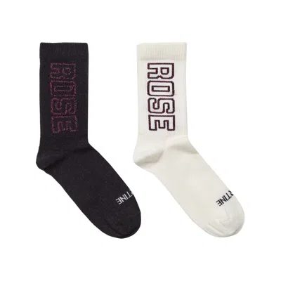 Pre-owned Martine Rose Fluffy Sock (multipack) 'black/white'