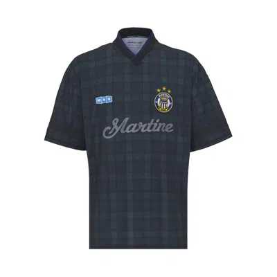 Pre-owned Martine Rose Football Shirt 'black/tartan'