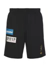 Martine Rose Tech Jersey Football Shorts Patches In Black