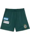 Martine Rose Football Track Shorts In Green