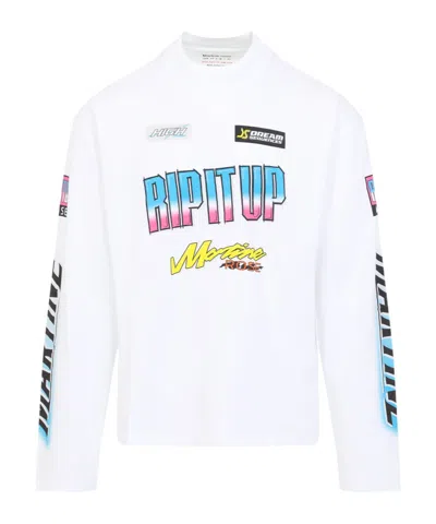 MARTINE ROSE FUNNEL NECK L/S T-SHIRT