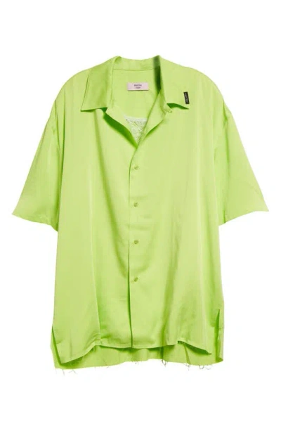 Martine Rose Camisole Shirt Lime / Irridescent In Yellow