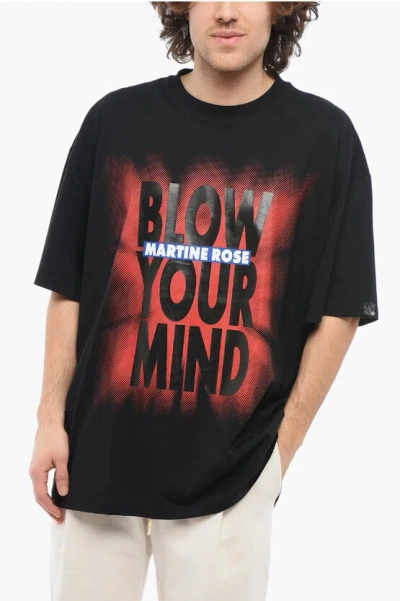 Martine Rose Gradient Effect Oversized Blow Your Mind Crew-neck T-shirt In Black