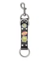 Martine Rose Graphic-patches Leather Keyring In Black