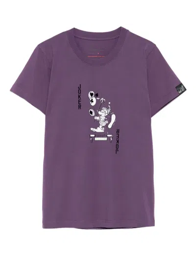 Martine Rose Graphic-print Cotton T-shirt In Purple