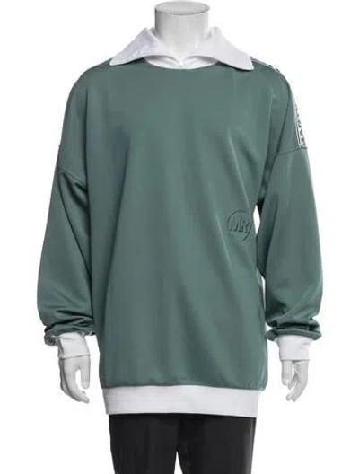 Pre-owned Martine Rose Graphic Print Crew Neck Hoodie In Green