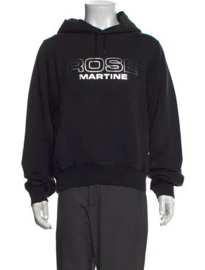 Pre-owned Martine Rose Graphic Print Crew Neck Hoodie W/ Tags In Black