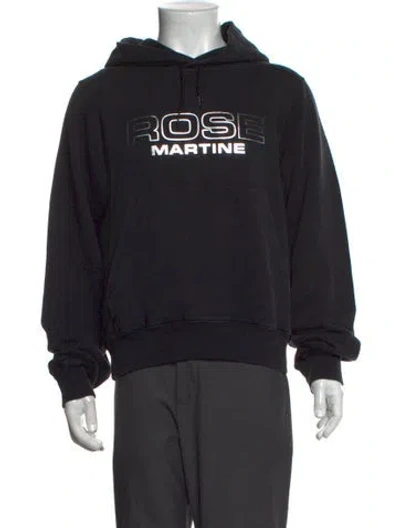 Pre-owned Martine Rose Graphic Print Crew Neck Hoodie W/ Tags In Black