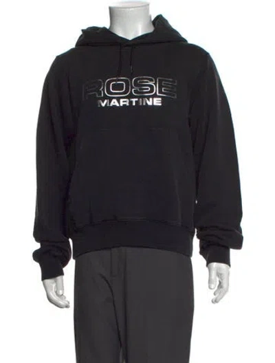 Pre-owned Martine Rose Graphic Print Crew Neck Hoodie W/ Tags In Black