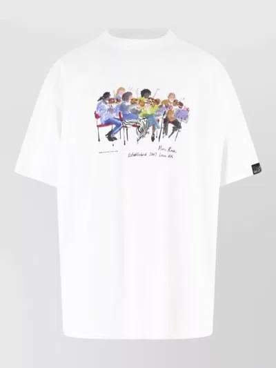 Martine Rose Graphic Print Crew Neck Short Sleeve Shirt In White