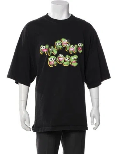 Pre-owned Martine Rose Graphic Print Crew Neck T-shirt In Black