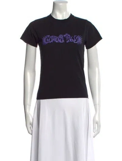 Pre-owned Martine Rose Graphic Print Crew Neck T-shirt In Black