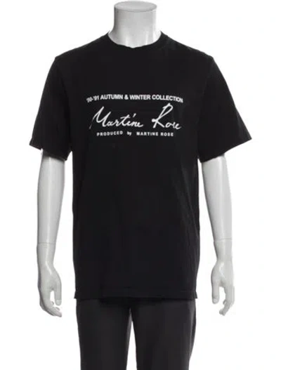 Pre-owned Martine Rose Graphic Print Crew Neck T-shirt In Black