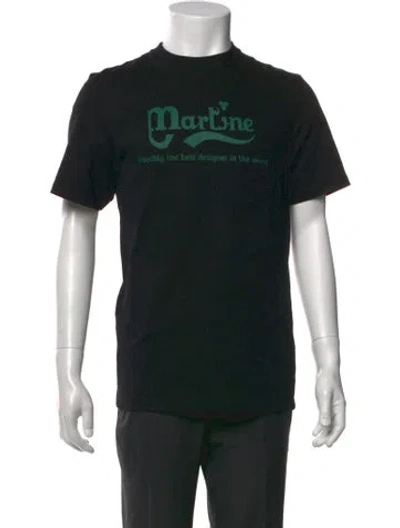 Pre-owned Martine Rose Graphic Print Crew Neck T-shirt In Black