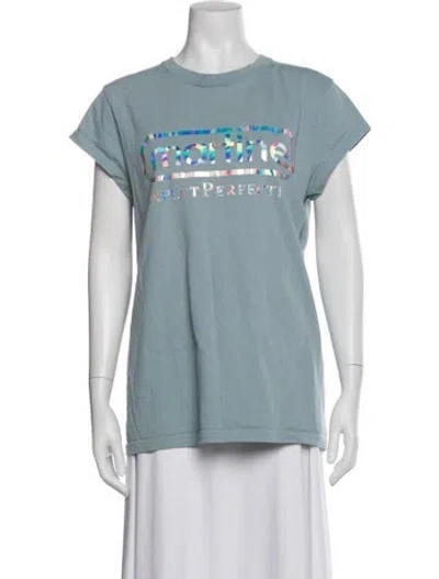 Pre-owned Martine Rose Graphic Print Crew Neck T-shirt In Blue