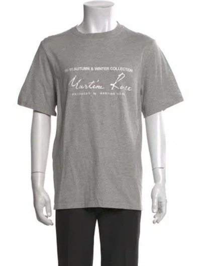 Pre-owned Martine Rose Graphic Print Crew Neck T-shirt In Gray