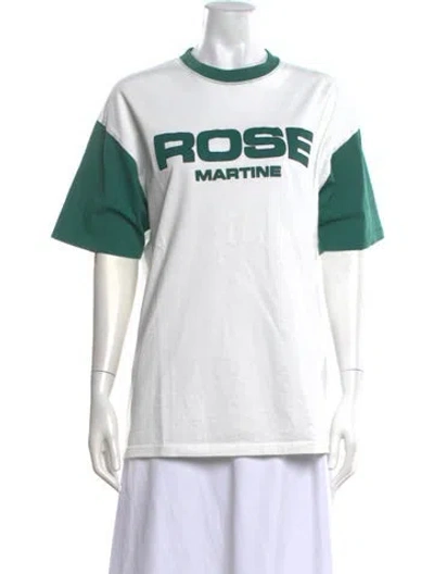 Pre-owned Martine Rose Graphic Print Crew Neck T-shirt In Neutrals