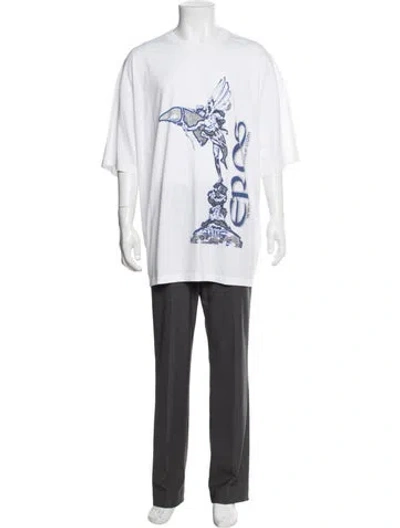 Pre-owned Martine Rose Graphic Print Crew Neck T-shirt W/ Tags In White