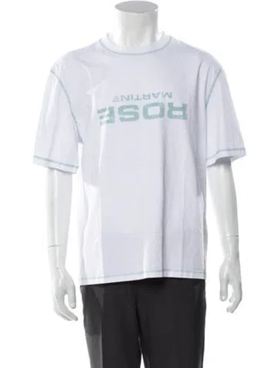 Pre-owned Martine Rose Graphic Print Crew Neck T-shirt In White