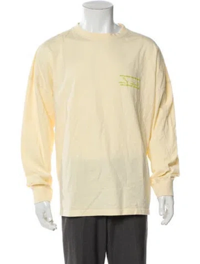 Pre-owned Martine Rose Graphic Print Crew Neck T-shirt In Yellow