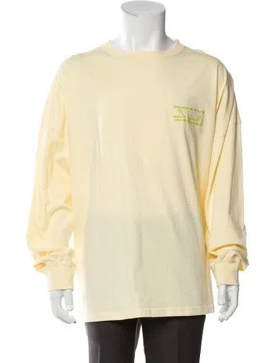 Pre-owned Martine Rose Graphic Print Crew Neck T-shirt In Yellow