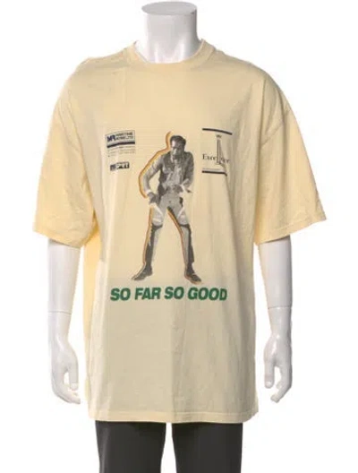 Pre-owned Martine Rose Graphic Print Crew Neck T-shirt In Yellow
