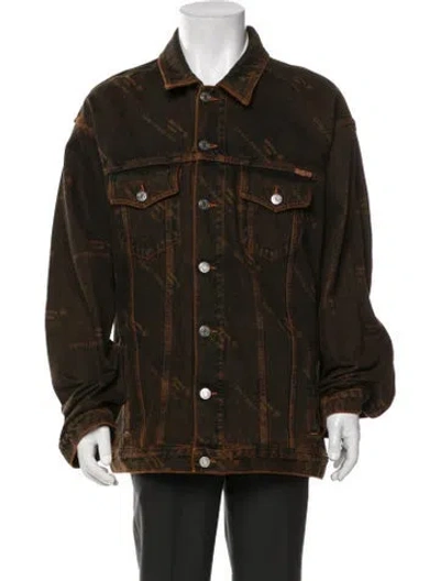 Pre-owned Martine Rose Graphic Print Jacket In Green