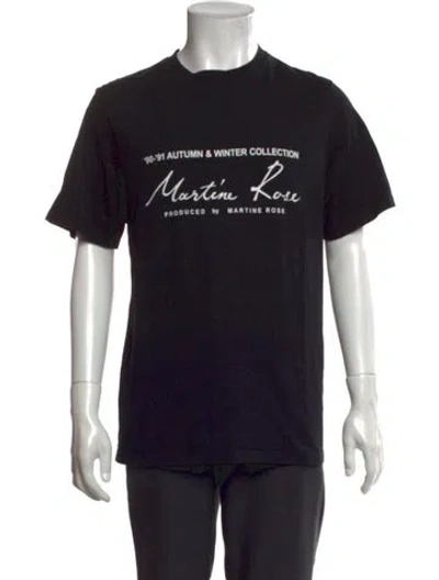 Pre-owned Martine Rose Graphic Print Short Sleeve Shirt In Black
