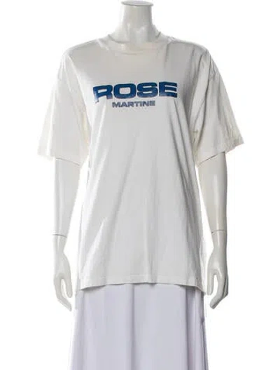 Pre-owned Martine Rose Graphic Print Short Sleeve Shirt In White
