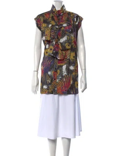 Pre-owned Martine Rose Graphic Print Sleeveless Top W/ Tags In Blue
