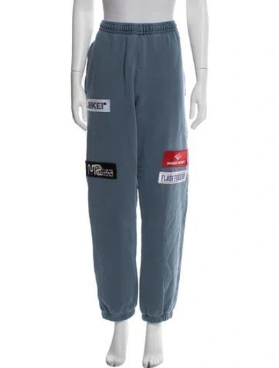 Pre-owned Martine Rose Graphic Print Sweatpants In Blue