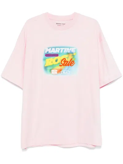 Martine Rose Graphic-print T-shirt In Pink