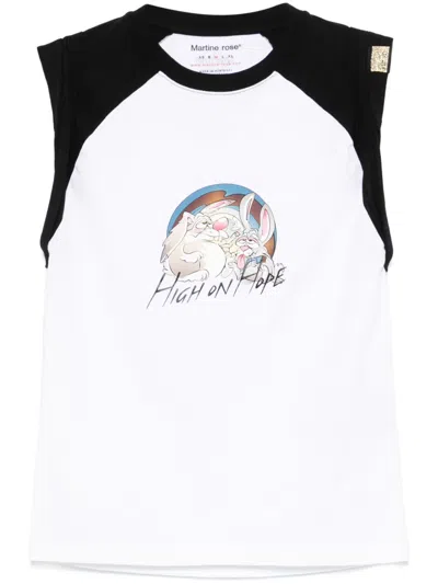 Martine Rose Graphic-print Tank Top In White