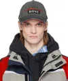MARTINE ROSE GRAY ROLL BACK CAP