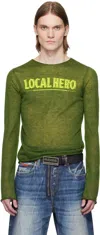 Martine Rose Green Fine Intarsia Sweater In Green