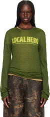 Martine Rose Green Fine Intarsia Sweater In Grn Green Khaki