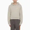 MARTINE ROSE MARTINE ROSE GREY COTTON HOODIE MEN