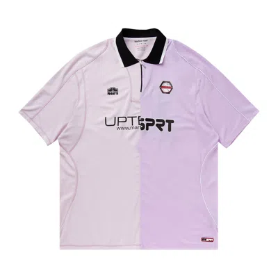 Pre-owned Martine Rose Half And Half Football Top 'lilac' In Purple
