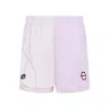 MARTINE ROSE HALF & HALF LILAC POLYESTER FOOTBALL SHORTS